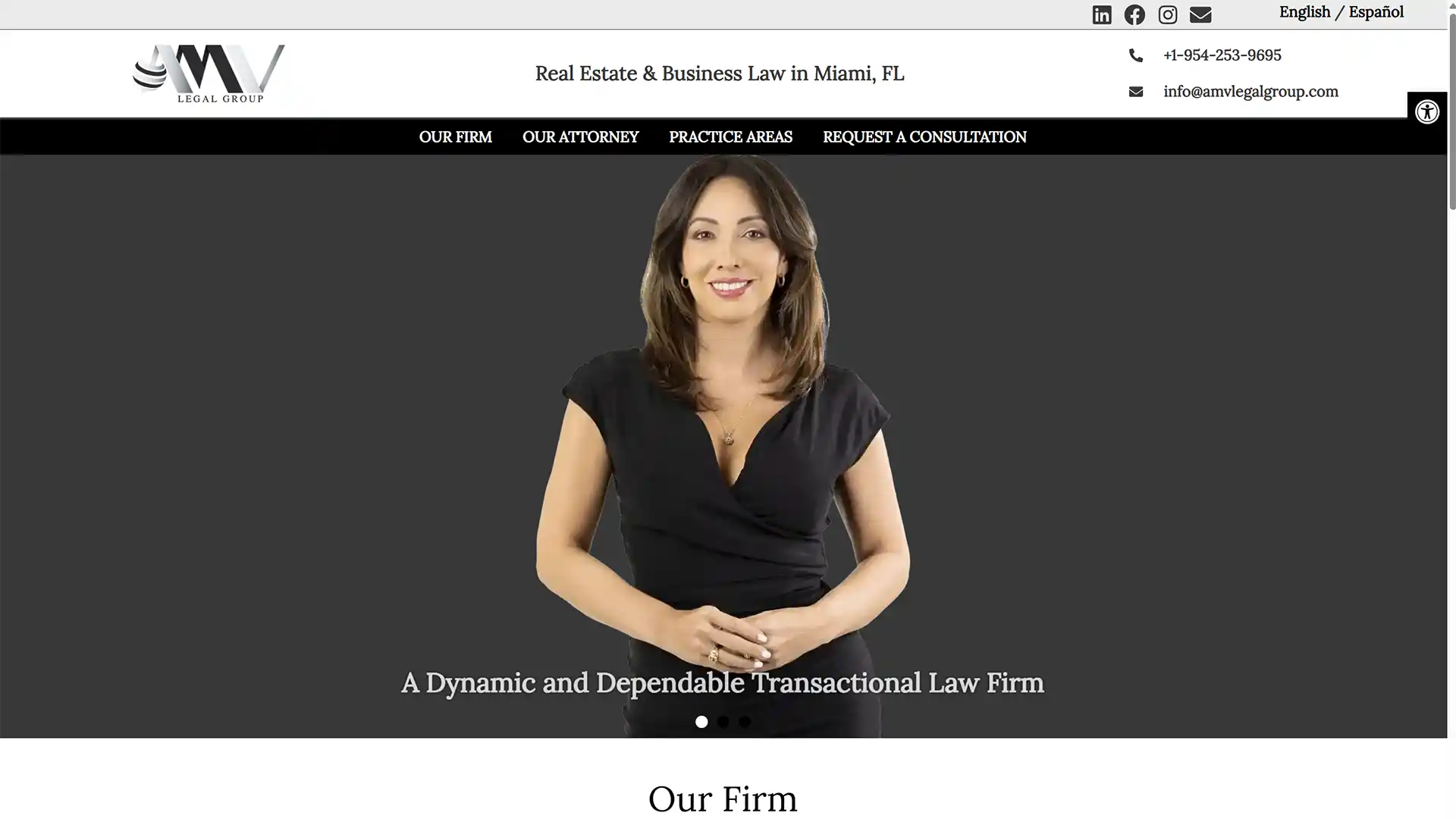 AMV Legal Group - Homepage screenshot
