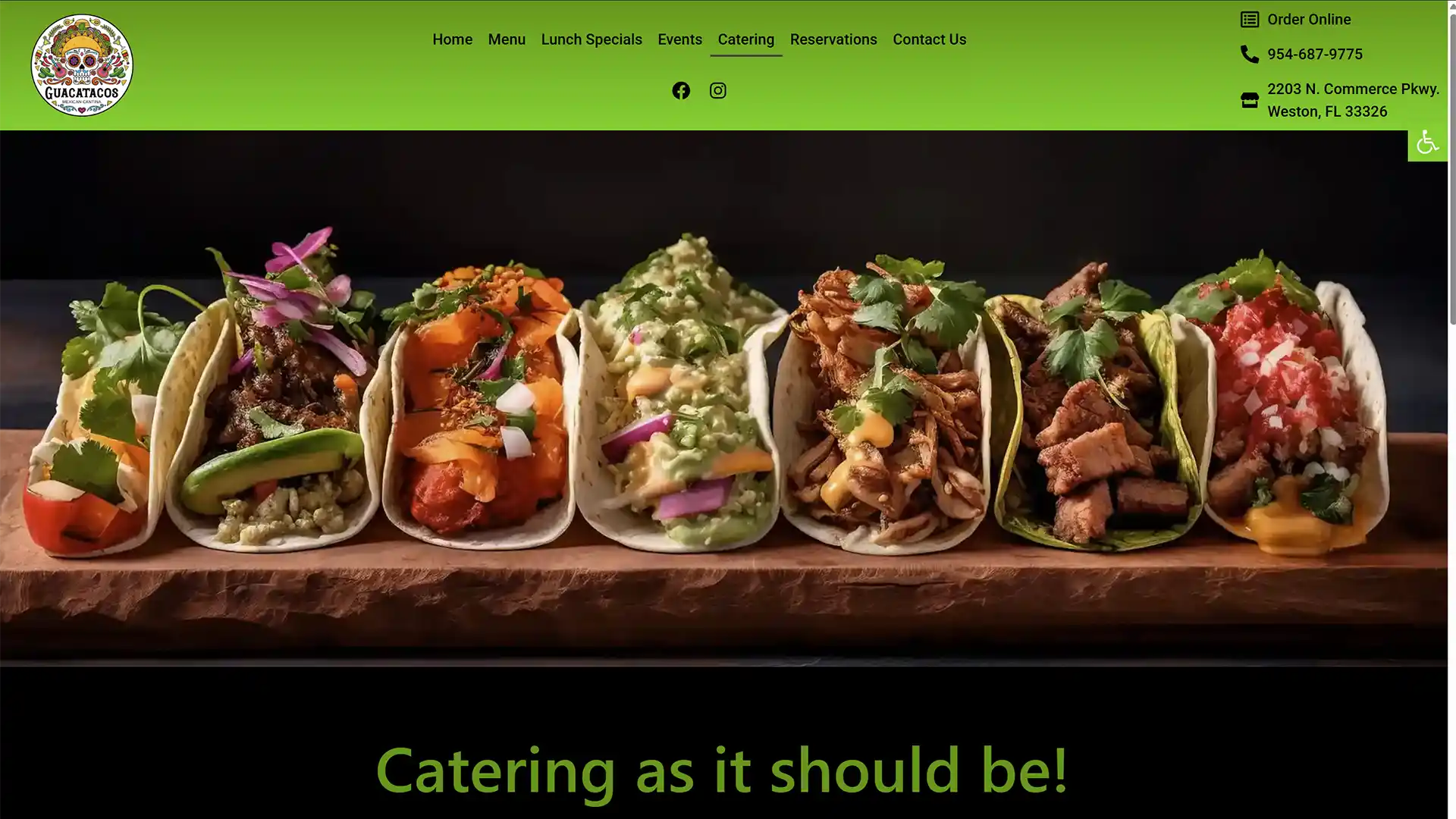 Guacatacos Mexican Restaurant homepage