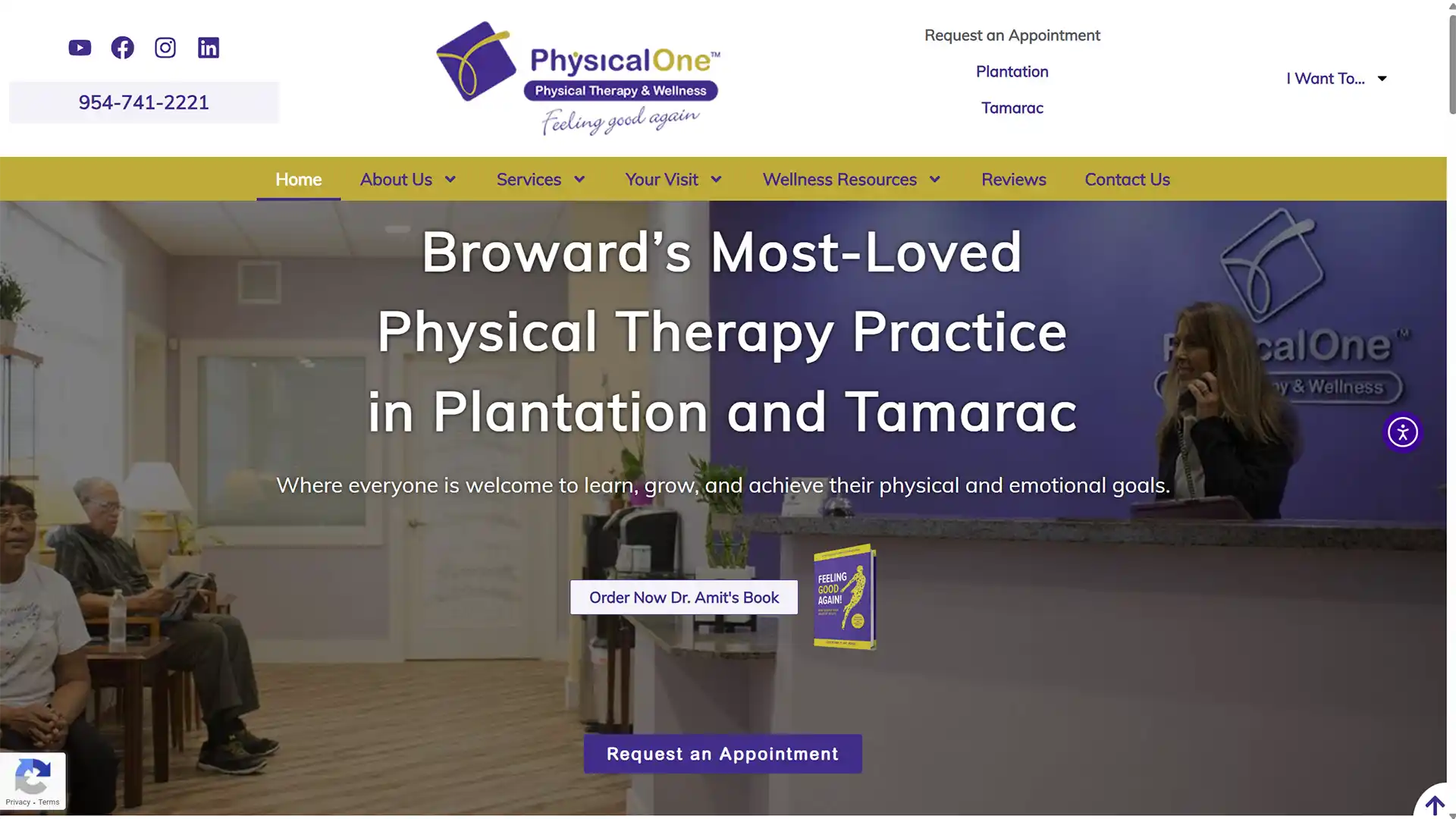 PhysicalOne homepage screenshot